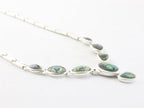 Hoogglans zilveren collier met abalone schelp afbeelding 2