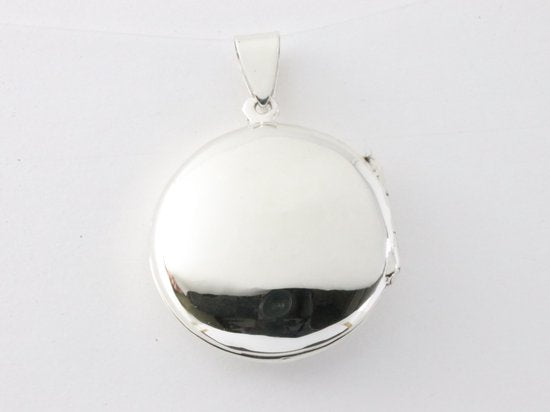 Rond zilveren medaillon met levensboom afbeelding 3