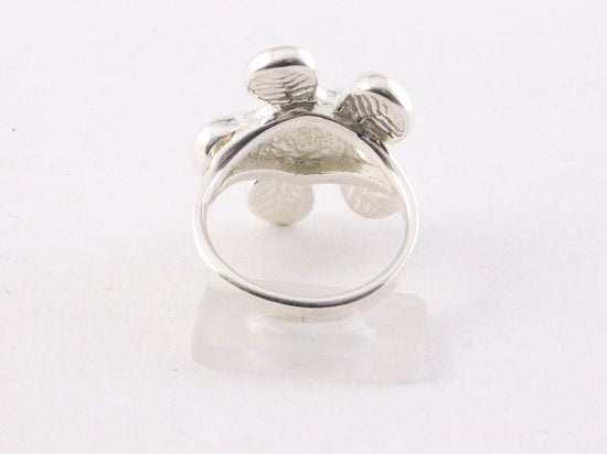 Zilveren ring met parelmoer afbeelding 2