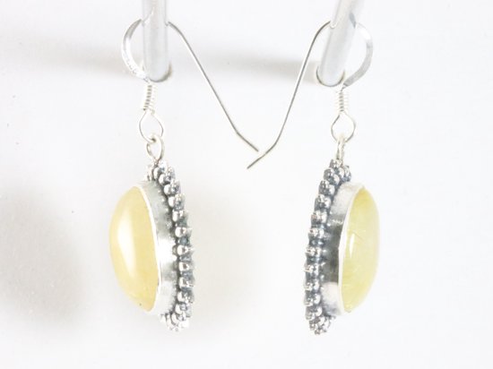 Bewerkte zilveren oorbellen met gouden rutielkwarts afbeelding 2