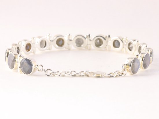 Zilveren armband met gefacetteerde labradoriet afbeelding 3