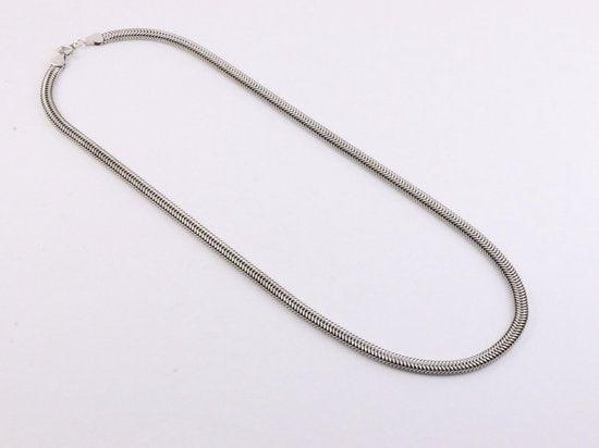 Fijne gevlochten zilveren ketting afbeelding 3