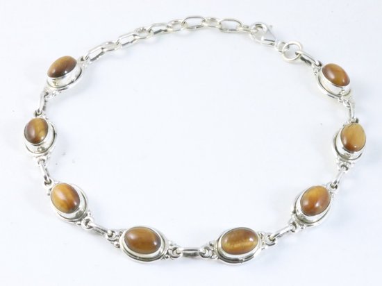 Zilveren armband met tijgeroog afbeelding 1