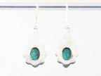 Bewerkte zilveren oorbellen met turkoois afbeelding 2