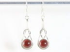 Zilveren oorbellen met rode jaspis afbeelding 4