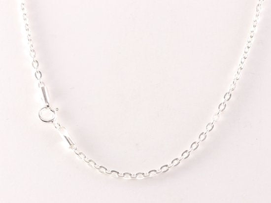 Bewerkte zilveren hanger met aqua chalcedoon aan ketting afbeelding 5