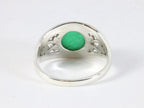 Opengewerkte zilveren ring met jade afbeelding 3