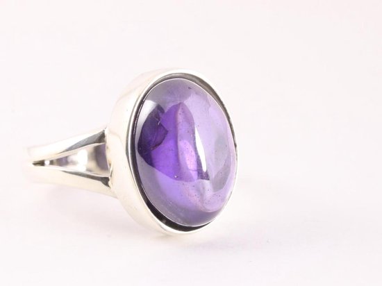 Zilveren ring met amethist afbeelding 1