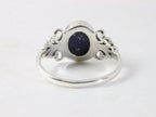 Fijne bewerkte zilveren ring met lapis lazuli afbeelding 3