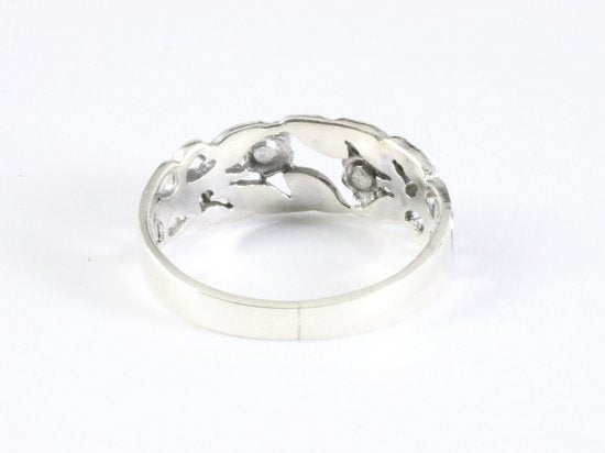 Opengewerkte zilveren ring afbeelding 3