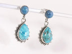 Bewerkte zilveren oorstekers met chrysocolla afbeelding 2