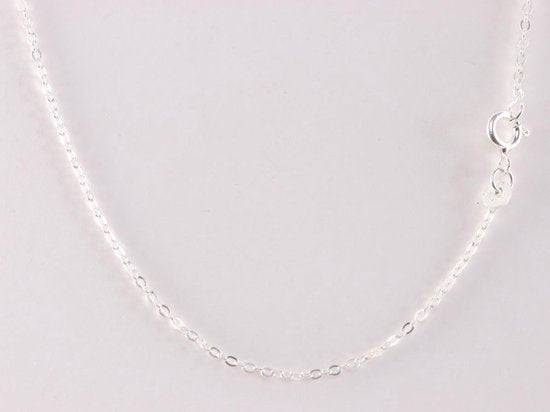 Fijne zilveren hanger met amber aan ketting afbeelding 5