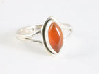 Fijne zilveren ring met carneool afbeelding 1