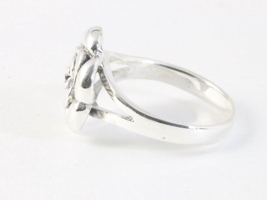Zilveren ring met roos afbeelding 2