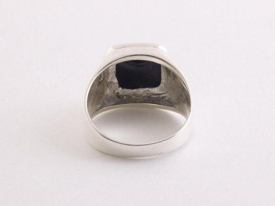 Zilveren zegelring met lapis lazuli afbeelding 3