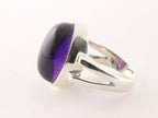 Zware zilveren ring met amethist afbeelding 2