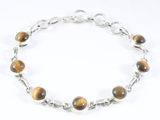 Zilveren armband met tijgeroog afbeelding 1