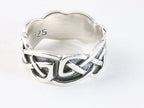 Zware zilveren ring met Keltische knoop afbeelding 2
