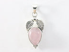 Bewerkte zilveren hanger met rozenkwarts afbeelding 4