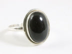 Ovale zilveren ring met onyx afbeelding 1