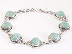 Bewerkte zilveren armband met amazoniet afbeelding 1