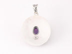 Bewerkte zilveren hanger met amethist afbeelding 2