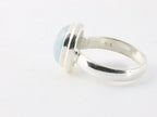 Hoogglans zilveren ring met aquamarijn afbeelding 2