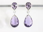 Zilveren oorstekers met amethist afbeelding 4
