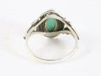 Fijne bewerkte zilveren ring met groene amazoniet afbeelding 3