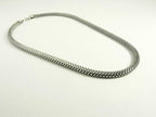 Brede gevlochten zilveren ketting - 56 cm. afbeelding 5