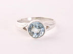 Zilveren ring met blauwe topaas afbeelding 4