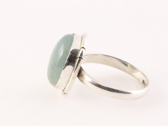 Zilveren ring met aquamarijn afbeelding 2