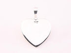 Hartvormige zilveren hanger met blauwe schelp afbeelding 3