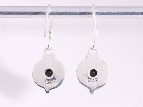 Fijne bewerkte zilveren oorbellen met lapis lazuli afbeelding 3