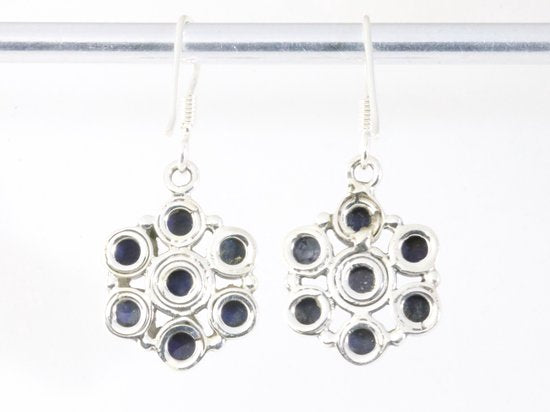 Zilveren oorbellen met lapis lazuli afbeelding 3