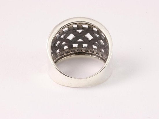 Opengewerkte zilveren ring afbeelding 3
