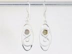 Opengewerkte zilveren oorbellen met labradoriet afbeelding 2