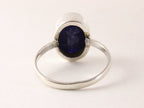 Zilveren ring met blauwe saffier afbeelding 3
