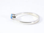 Fijne hoogglans zilveren ring met Australische opaal afbeelding 2