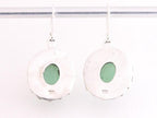 Bewerkte zilveren oorbellen met jade afbeelding 3
