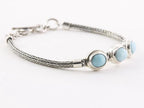 Zilveren armband met larimar afbeelding 2