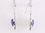 Opengewerkte zilveren oorbellen met lapis lazuli afbeelding 2