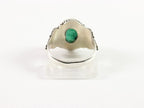 Bewerkte zilveren ring met jade afbeelding 3