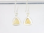 Hoogglans zilveren oorbellen met citrien afbeelding 2