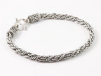 Gevlochten zilveren armband afbeelding 2