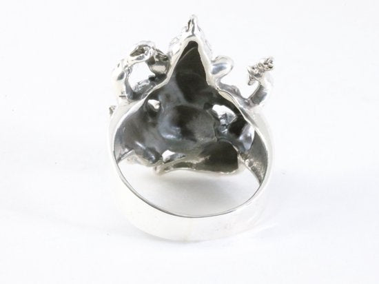Zilveren Ganesha ring afbeelding 3