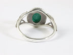 Opengewerkte zilveren ring met smaragd afbeelding 3