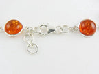 Zilveren schakelarmband met amber afbeelding 4