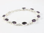 Hoogglans zilveren amrband met amethist afbeelding 2
