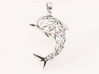 Opengewerkte zilveren dolfijn hanger afbeelding 1